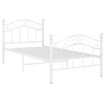Bed Frame without Mattress White Metal 90x200 cm 324989