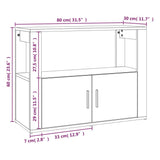 Sideboard Concrete Grey 80x30x60 cm Engineered Wood 819456