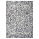 Outdoor Flatweave Rug 200x280 cm Blue Pattern 340833