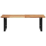 Basin Shelf Wall Mounted Steel and Solid Wood Acacia 3302921