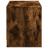 TV Cabinet with LED Smoked Oak 97x34x40 cm Engineered Wood 852240