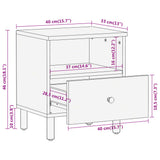 Bedside Cabinet 40x33x46 cm Solid Wood Mango 356897