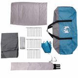 Camping Tent Cabin 4-Person Blue Waterproof 94714