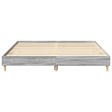Bed Frame Grey Sonoma Engineered wood, Solid eucalyptus wood 3328704
