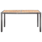46084 7 Piece Garden Dining Set with Cushions Poly Rattan Grey