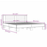 Bed Frame without Mattress Sonoma Oak 200x200 cm 3280083