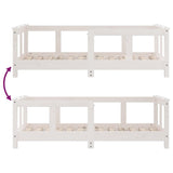 Kids Bed Frame White 70x140 cm Solid Wood Pine 834427