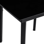 Garden Dining Set with Cushion 5 pcs Black Poly Rattan 3261672
