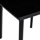 Garden Dining Set with Cushion 5 pcs Black Poly Rattan 3261672