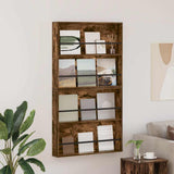 Magazine Rack 2 pcs Smoked Oak 80 x 12 x 70 cm Engineered Wood 890845