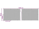 Balcony Screen with Eyelets Anthracite 42032645