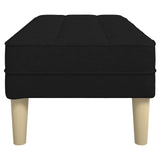 Bench with Cushion Black 113 x 57 x 39 cm Fabric 42001937