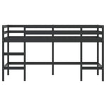 ZNTS Kids' Loft Bed without Mattress with Ladder Black 80x200 cm 835897