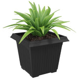 Square Flower Pot 6 pcs Black 33 x 33 x 26 cm Plastic 42020338