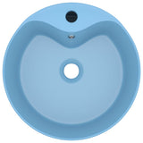 Luxury Wash Basin with Overflow Matt Light Blue 36x13 cm Ceramic 147033