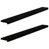 Window Sills 2 pcs Brown Black 140x15x2 cm Solid Wood Oak 4009171