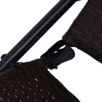 Folding Sun Lounger Poly Rattan Brown 42945