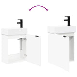 Bathroom Vanity Unit with Tap White 45.5 x 22.5 x 84 cm 889433