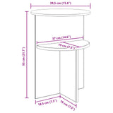 Side Table High Gloss White 39.5 x 55 cm Engineered Wood 8001023