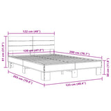 Bed Frame without Mattress Brown Oak 120x200 cm 3280156