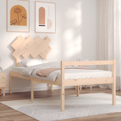ZNTS Senior Bed without Mattress 90x200 cm Solid Wood 3195531
