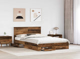 Bed Frame with Headboard Old Wood 120 x 190 cm Engineered Wood 3411339