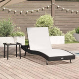 Sun Lounger with Table 2 pcs Black, White 40 x 40 x 40.5 cm 42009981