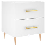 Bedside Cabinet White 40x35x47.5 cm Engineered Wood 827276