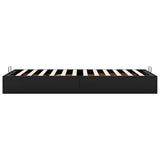 Ottoman Bed Frame without Mattress Black Single Faux Leather 3310827