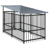 Outdoor Dog Kennel with Roof Steel 11.26 m 3124593