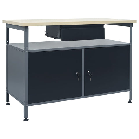 Workbench Black 120x60x85 cm Steel 145345