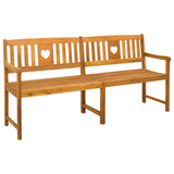 Outdoor Bench Natural 180 x 55.5 x 90 cm Solid Acacia Wood 42028091