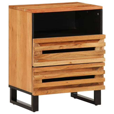 ZNTS Bedside Cabinet Brown 50x34x62 cm Solid Wood Mango 377488