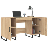 Desk Sonoma Oak 140x50x75 cm Engineered Wood 829575
