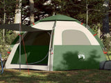 Camping Tent Cabin 4-Person Green Quick Release 4005332
