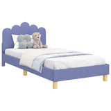 Children's Bed Frame with Headboard Jeans Blue 90 x 190 cm 42011058