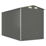 Garden Shed Light Grey 192x357x223 cm Galvanised Steel 3147440