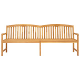 Handcarved Rose Bench Natural 228 x 60 x 90 cm Solid Teak Wood 42030016