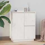Sideboard White 60x34x75 cm Solid Wood Pine 813391