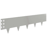 Lawn Edging 20 pcs 100 x 25 cm Steel Silver 8008618