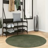 Rug HUARTE Short Pile Soft and Washable Forest Green 120 cm 375105