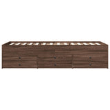 Daybed with Drawers without Mattress Brown Oak 75x190 cm Small Single 3280894