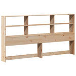 ZNTS Bookcase Bed without Mattress 180x200 cm Super King Solid Wood Pine 3322139