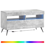 LED TV Cabinet Concrete Grey Engineered Wood 897658