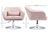Swivel Linen Fabric Accent Chair for Living Room Contemporary Vanity Armchair with Adjustable Height T3398P342265