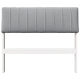 Upholstered Headboard Light Grey 90 cm Solid Pine Wood 879253