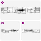 Outdoor Sofa Set 7 pcs White 3386103