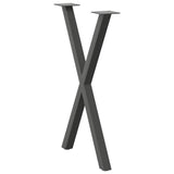 Dining Table Legs X-Shaped 2 pcs Anthracite 57x cm Steel 4012914