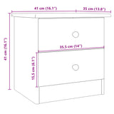 ZNTS Bedside Cabinet ALTA White 41x35x41 cm Solid Wood Pine 353916