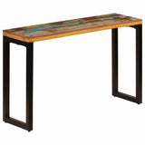 Console Table 120x35x76 cm Solid Reclaimed Wood and Steel 247335